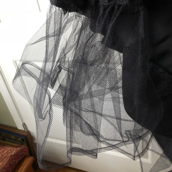 Rhinestone on black tulle maxi skirt -10 subtle but dress up/down w denim jacket - Picture 4 of 9